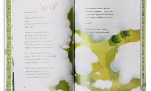 Julek marzyciel, jak Julian Tuwim, leży na łące i marzy o wierszyku o słoniu. Obłoczki przypominają mu słonia z trąbą.