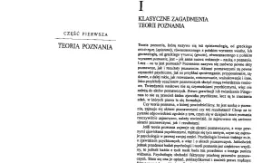 Tekst o teorii poznania, która bada akty i rezultaty poznawcze, odrzucając irracjonalizm.
