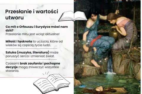 Dwie kobiety nad wodą, nawiązanie do mitu o Orfeuszu i Eurydyce. Miłość, tęsknota i sztuka poruszają serca.