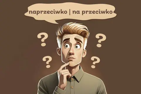 Zastanawiam się, czy naprzeciwko, czy na przeciwko. Wokół głowy pytania.