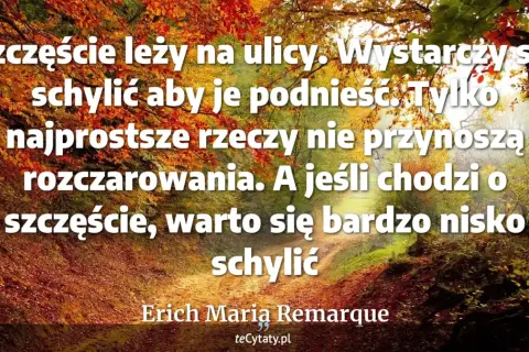 Kto się nie spodziewa - cytat Remarque'a o rozczarowaniach
