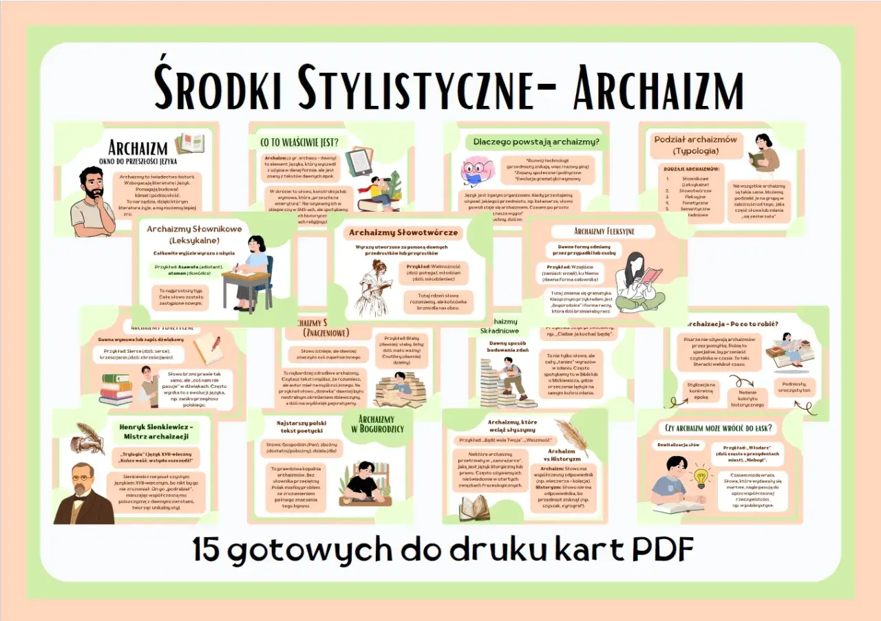 Archaizmy w języku polskim: okno do przeszłości, słownikowe, słowotwórcze, fleksyjne, znaczeniowe, historyzmy, archaizmy w bogurodzicy.