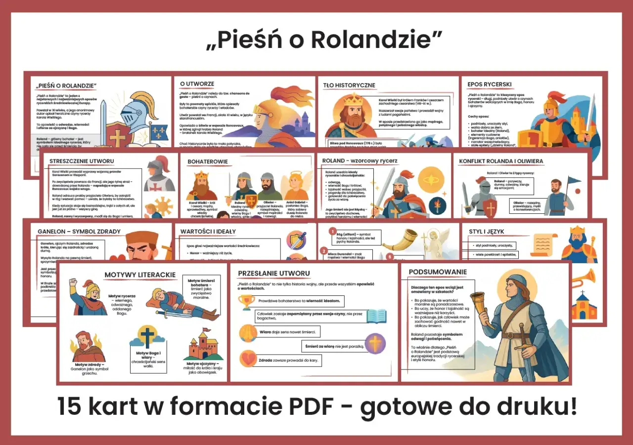 Pieśń o Rolandzie streszczenie: heroiczna opowieść o rycerzach, honorze i wierności Bogu i królowi.
