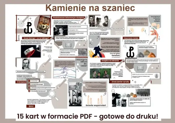 Kamienie na szaniec" to gatunek literacki: powieść dokumentalna. Opowiada o młodych bohaterach, ich przyjaźni i odwadze.