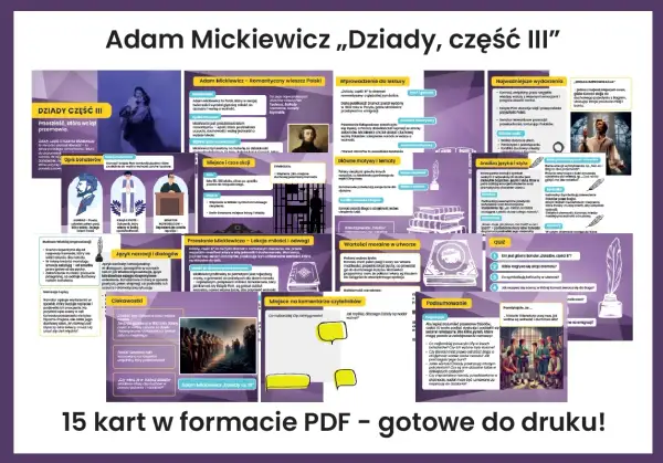 Dziady cz. III: Konrad, Ksiądz Piotr i Senator to kluczowi bohaterowie dramatu Mickiewicza. Ich losy odzwierciedlają walkę narodu o wolność.